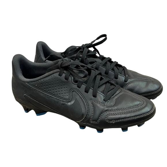 Nike Tiempo Legend Soccer Cleats Black Football Shoes Athletic Spikes Size 6.5 - Picture 1 of 7
